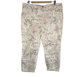 Reitmans Cream and Pink Jeans